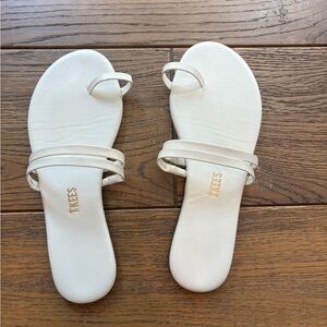 TKEES Women's White Sandals